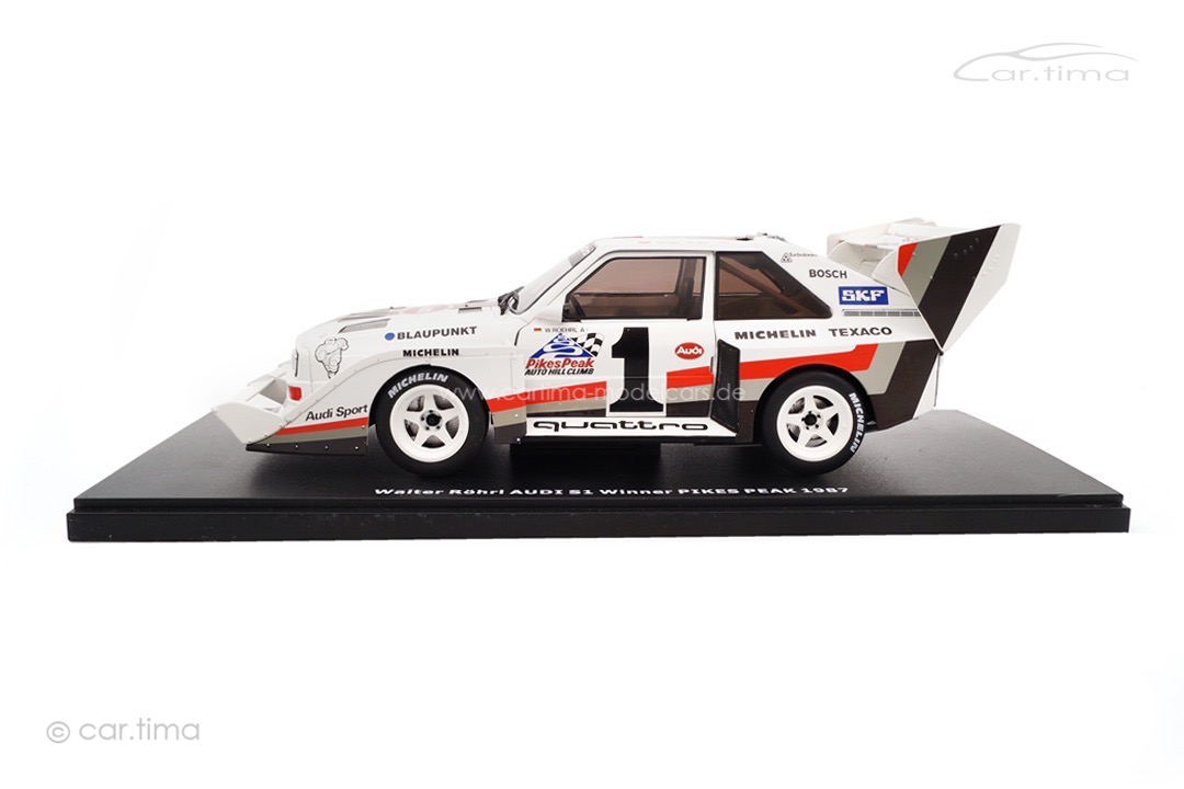 Audi Sport quattro S1 E2 Winner Pikes Peak Hill 1987 Walter Röhrl Werk83 1:18 W1802801