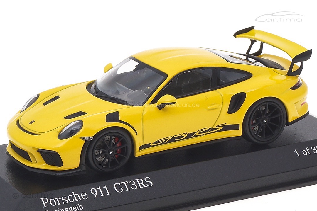 Porsche 911 (991 II) GT3 RS Racinggelb/Rad schwarz Minichamps 1:43 413067048