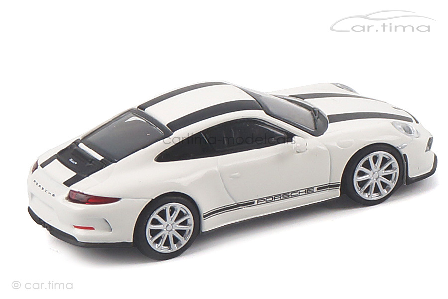 Porsche 911 (991) R weiß/Dekorstreifen schwarz Minichamps 1:87 870066226 Porsche 911 (991) R weiß/Dekorstreifen schwarz Minichamps 1:87 870066226