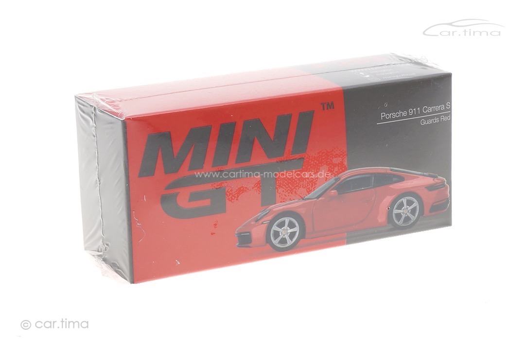 Porsche 911 (992) Carrera S Indischrot RHD MINI GT 1:64 MGT00283-R