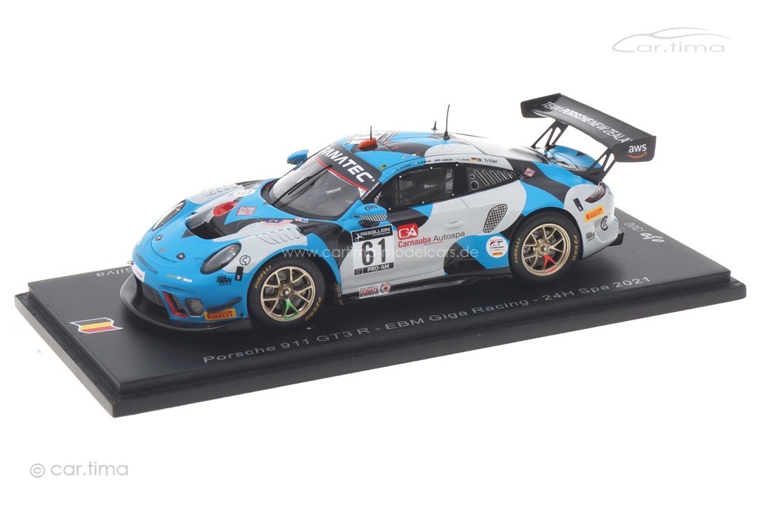 Porsche 911 GT3 R 24h Spa 2021 Triller/Rivas/Harker/Bamber Spark 1:43 SB445