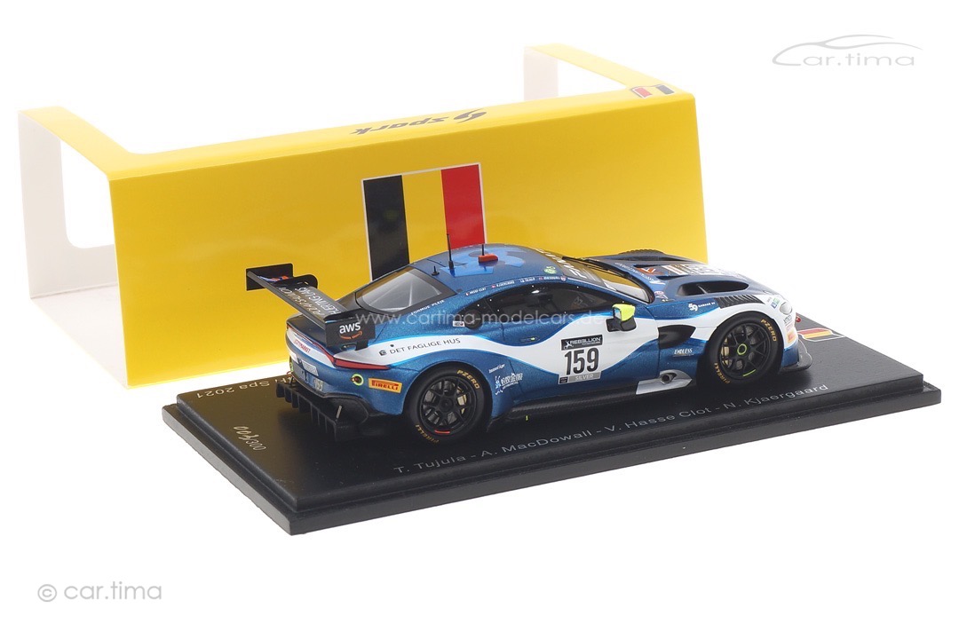 Aston Martin Vantage AMR GT3 24h Spa 2021 Tujula/MacDowall/Hasse Clot/Kjaergaard Spark 1:43 SB442 Aston Martin Vantage AMR GT3 24h Spa 2021 Tujula/MacDowall/Hasse Clot/Kjaergaard Spark 1:43 SB442