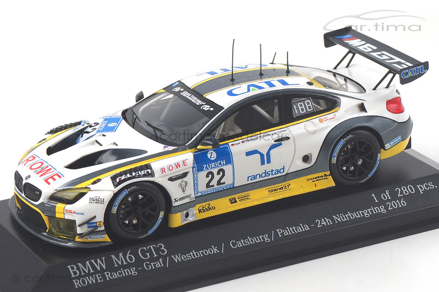 BMW M6 GT3 24h Nürburgring 2016 Graf/Westbrook Minichamps 1:43 437162622 BMW M6 GT3 24h Nürburgring 2016 Graf/Westbrook Minichamps 1:43 437162622
