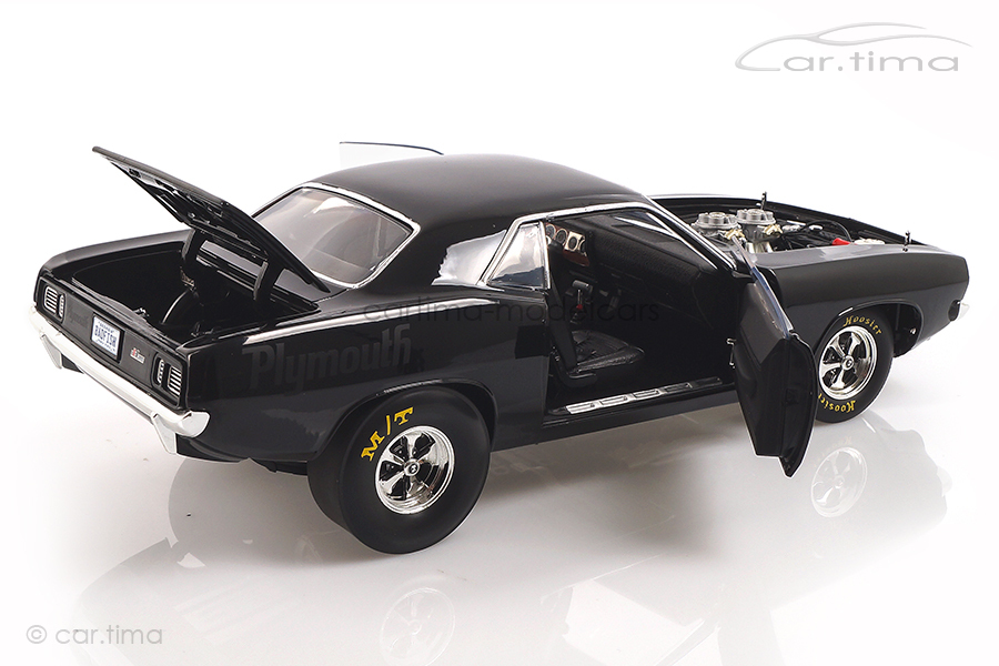 Plymouth Cuda Drag Car schwarz ACME 1:18 A1806110 Plymouth Cuda Drag Car schwarz ACME 1:18 A1806110