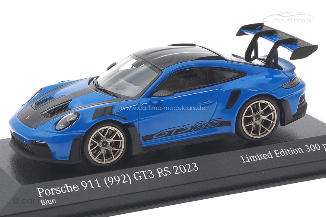 Porsche 911 (992) GT3 RS Weissach Paket Sharkblue/Rad gold Minichamps 1:43 413062110 Porsche 911 (992) GT3 RS Weissach Paket Sharkblue/Rad gold Minichamps 1:43 413062110