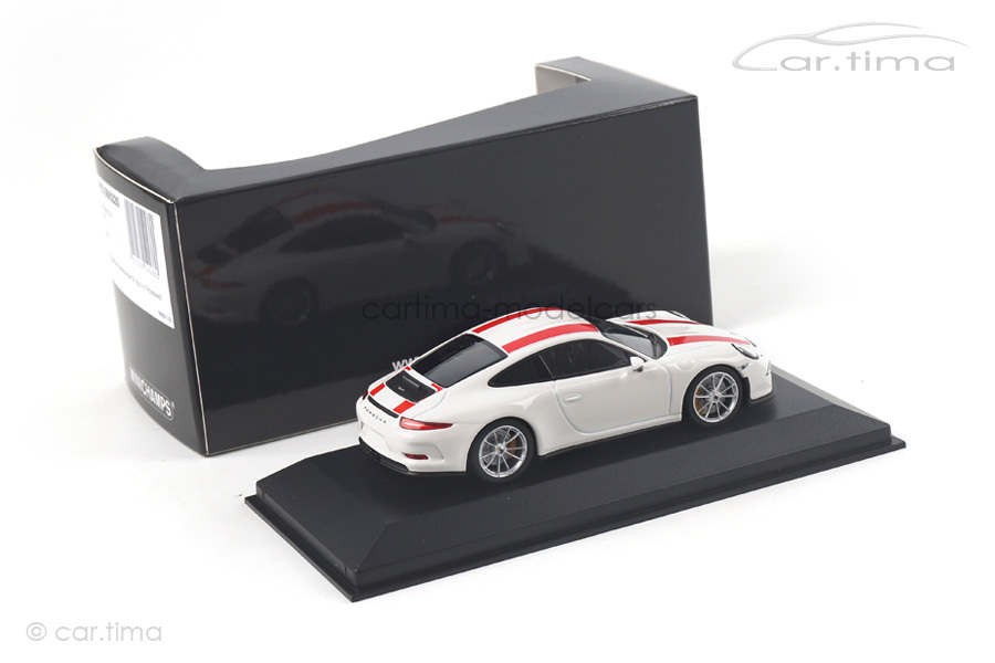 Porsche 911 (991) R weiß/Dekorstreifen rot Minichamps 1:43 410066220 Porsche 911 (991) R weiß/Dekorstreifen rot Minichamps 1:43 410066220