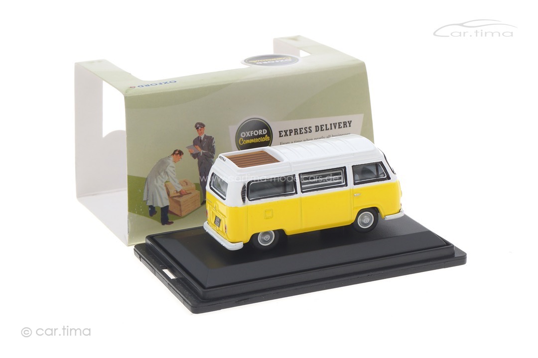 Volkswagen Bus T2a Westfalia Camper Saturn Yellow/White Oxford 1:76 76VW016