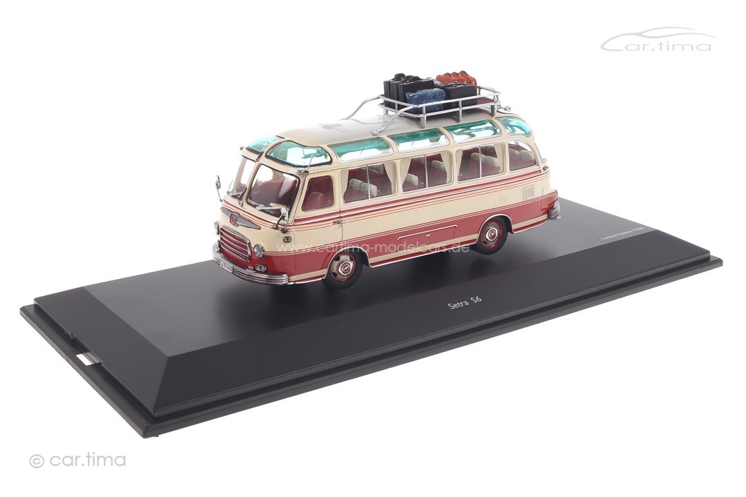 Setra S6 Bus mit Reisegepäck Schuco 1:43 450292500 Setra S6 Bus mit Reisegepäck Schuco 1:43 450292500