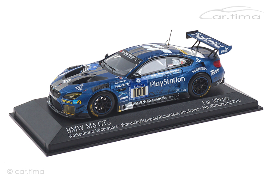 BMW M6 GT3 24h Nürburgring 2016 Henkola/Yamauchi/Sandritter Minichamps 1:43 437162601 BMW M6 GT3 24h Nürburgring 2016 Henkola/Yamauchi/Sandritter Minichamps 1:43 437162601