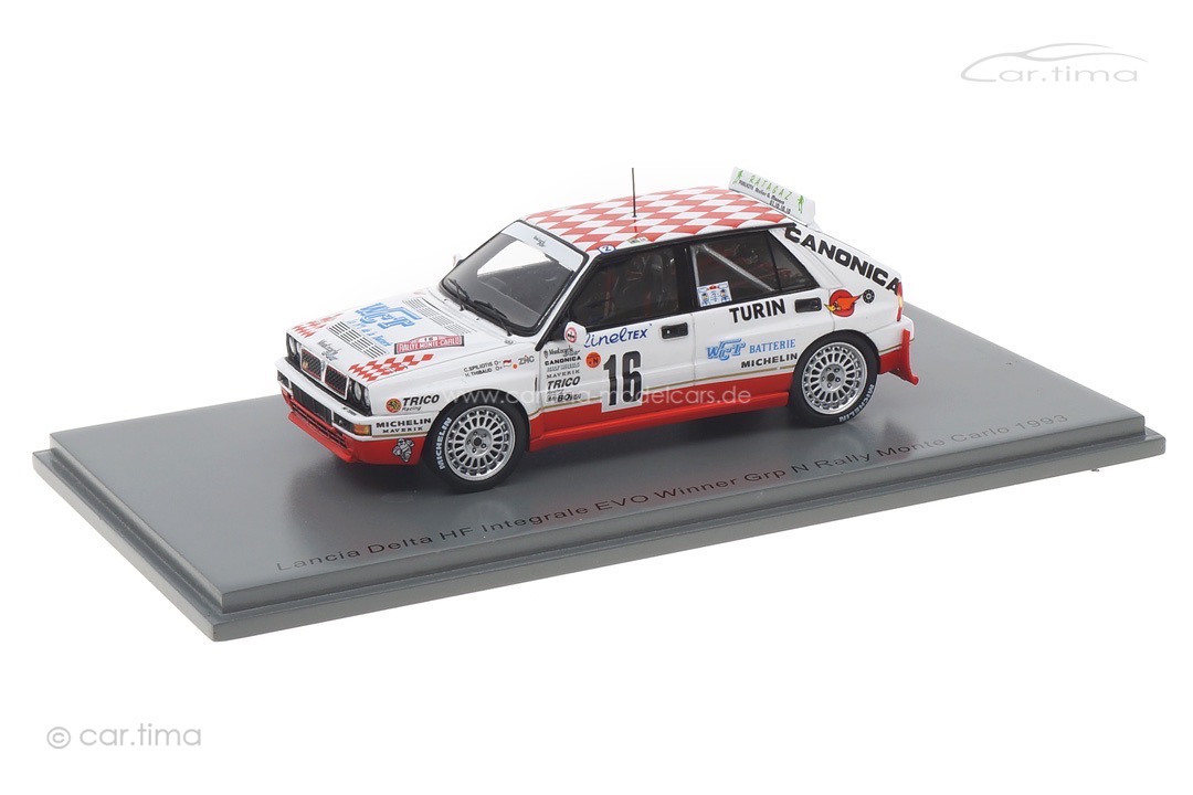 Lancia Delta HF Integrale EVO Rally Monte Carlo 1993 Spiliotis/Thibaud Spark 1:43 S9026 Lancia Delta HF Integrale EVO Rally Monte Carlo 1993 Spiliotis/Thibaud Spark 1:43 S9026