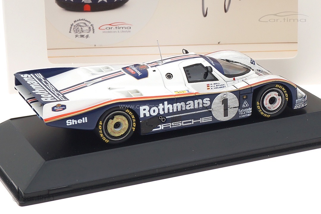 Porsche 962 C Winner 24h Le Mans PMG Le Mans History Event Originalsignatur H.J. Stuck Spark 1:43