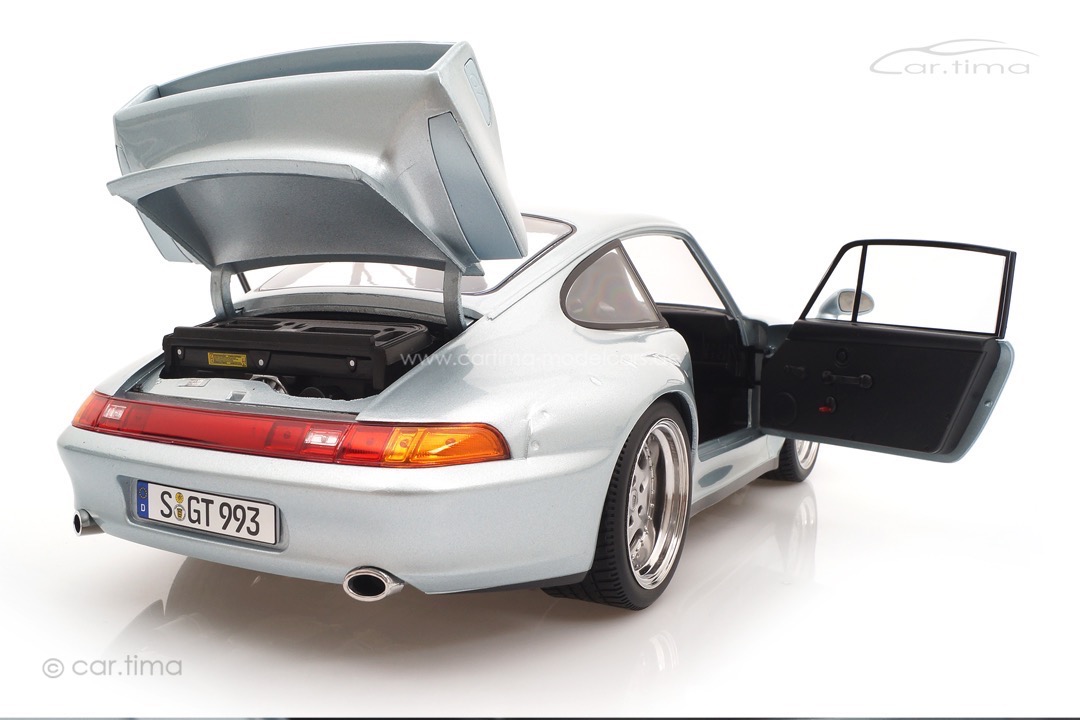 Porsche 911 (993) GT2 Polarsilber inkl. Vitrine KK Scale 1:12 KKDC120281S-VIT