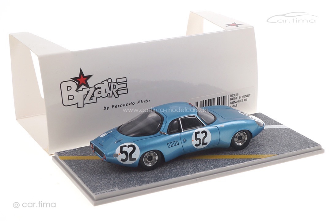 Rene Bonnet aerodjet LM6 Renault 24h Le Mans 1963 Manzon/Rolland Bizarre 1:43 BZ446 Rene Bonnet aerodjet LM6 Renault 24h Le Mans 1963 Manzon/Rolland Bizarre 1:43 BZ446
