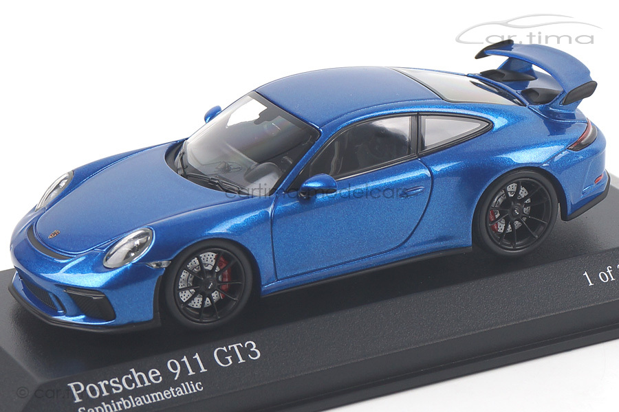 Porsche 911 (991 II) GT3 saphirblaumet. Minichamps 1:43 413066024