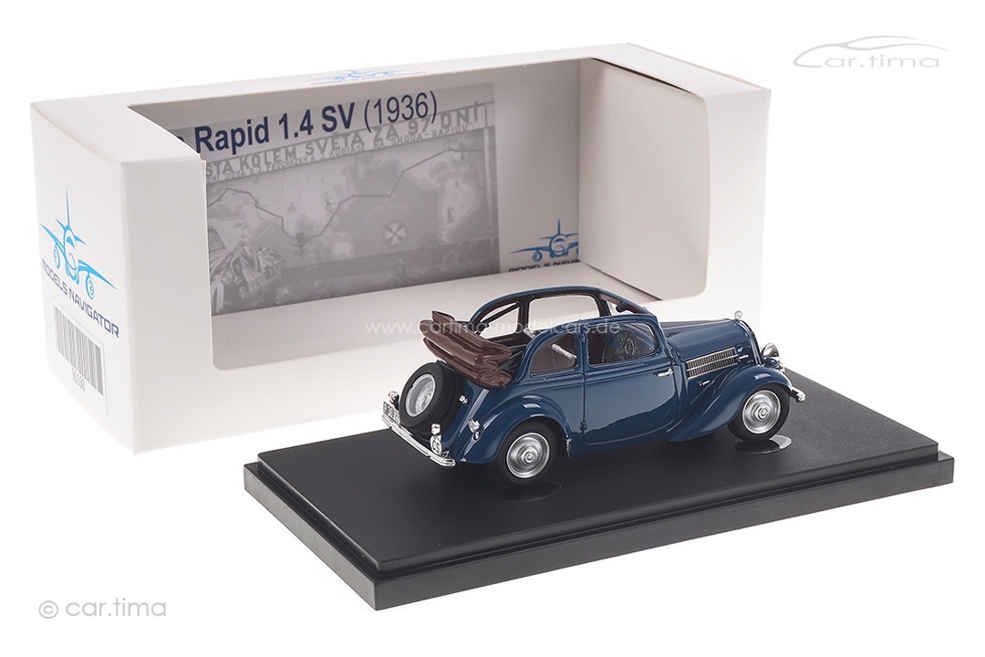 Skoda Rapid 1.4 SV 1936 blau autocult 1:43 90160 Skoda Rapid 1.4 SV 1936 blau autocult 1:43 90160