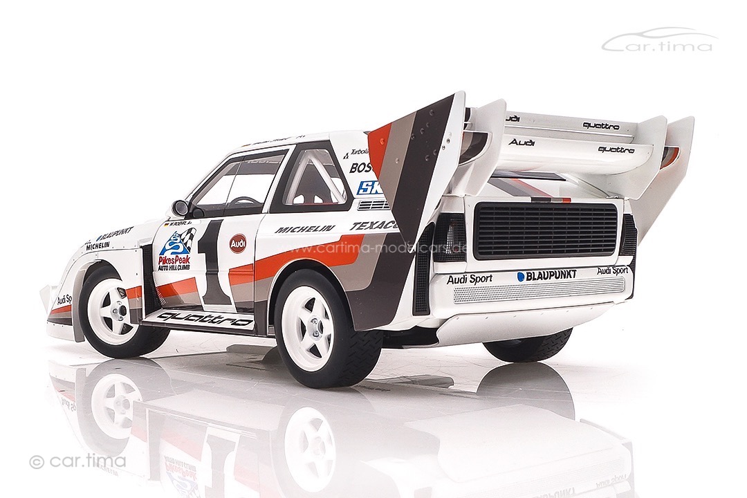 Audi Sport quattro S1 Winner Pikes Peak 1987 Walter Röhrl AUTOart 1:18 88700 Audi Sport quattro S1 Winner Pikes Peak 1987 Walter Röhrl AUTOart 1:18 88700