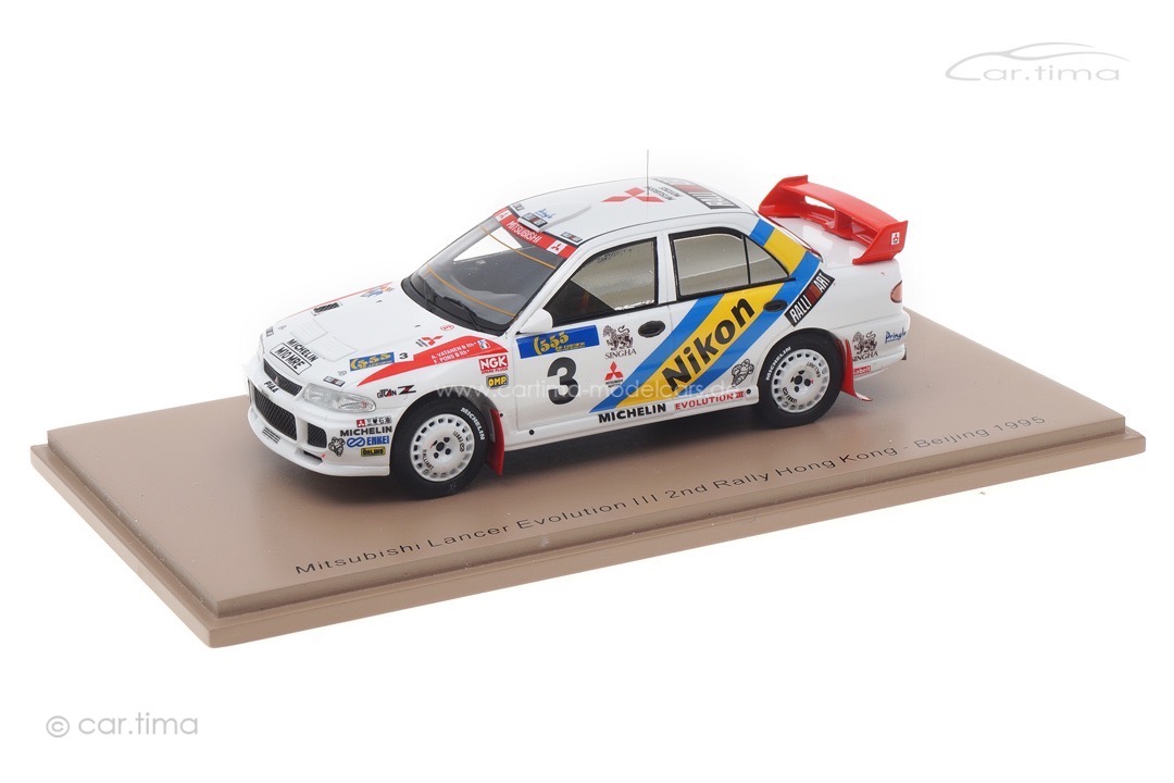Mitsubishi Lancer EVOLUTION III Rallye Hong Kong 1995 Vatanen/Pons Spark 1:43 S6520
