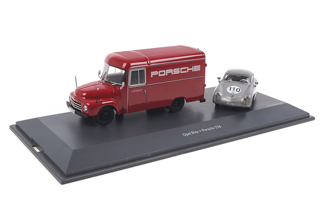 Set Opel Blitz 1,75t rot + Porsche 356 silber Schuco 1:43 450309200 Set Opel Blitz 1,75t rot + Porsche 356 silber Schuco 1:43 450309200