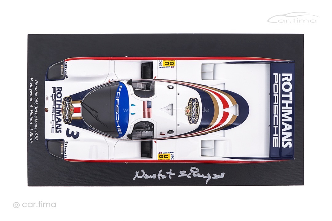 Porsche 956 L 24h Le Mans 1982 Signatur Norbert Singer inkl. Vitrine Spark 1:18 18S424SIG Porsche 956 L 24h Le Mans 1982 Signatur Norbert Singer inkl. Vitrine Spark 1:18 18S424SIG