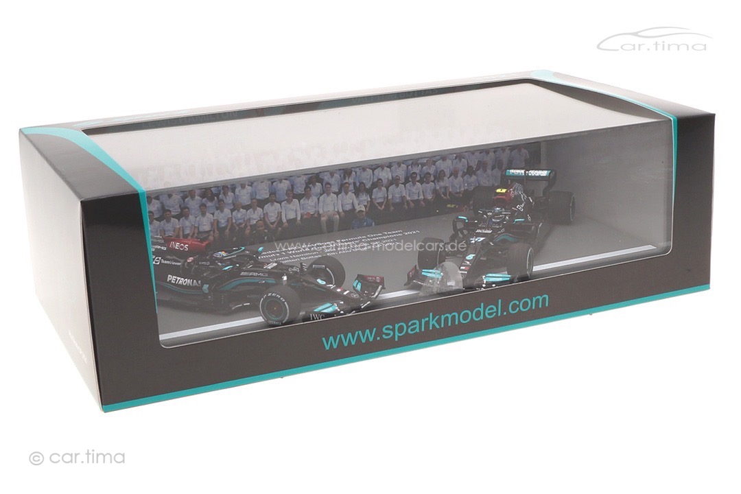 Set Mercedes-AMG Petronas W12 E Formula 1 Constructor's Champion 2021 Hamilton/Bottas Spark 1:43