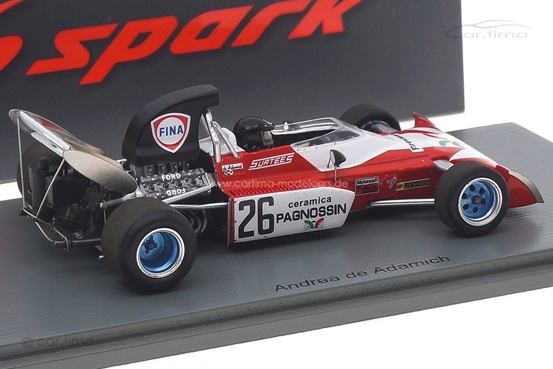 Surtees TS9B GP Spanien 1972 Andrea de Adamich Spark 1:43 S3994 Surtees TS9B GP Spanien 1972 Andrea de Adamich Spark 1:43 S3994