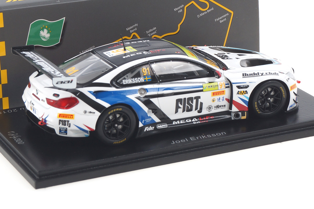 BMW M6 GT3 Macau 2019 Joel Eriksson Spark 1:43 SA215 BMW M6 GT3 Macau 2019 Joel Eriksson Spark 1:43 SA215