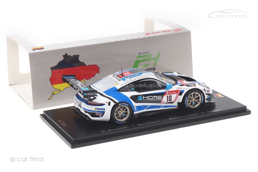 Porsche 911 GT3 R 24h Nürburgring 2020 Bamber/Bergmeister/Bernhard/Olsen Spark 1:43 SG692 Porsche 911 GT3 R 24h Nürburgring 2020 Bamber/Bergmeister/Bernhard/Olsen Spark 1:43 SG692