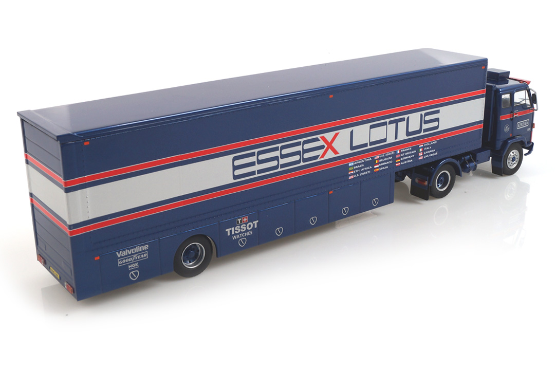 Volvo F89 Essex Lotus Racing Transporter IXO 1:43 TTR021 Volvo F89 Essex Lotus Racing Transporter IXO 1:43 TTR021