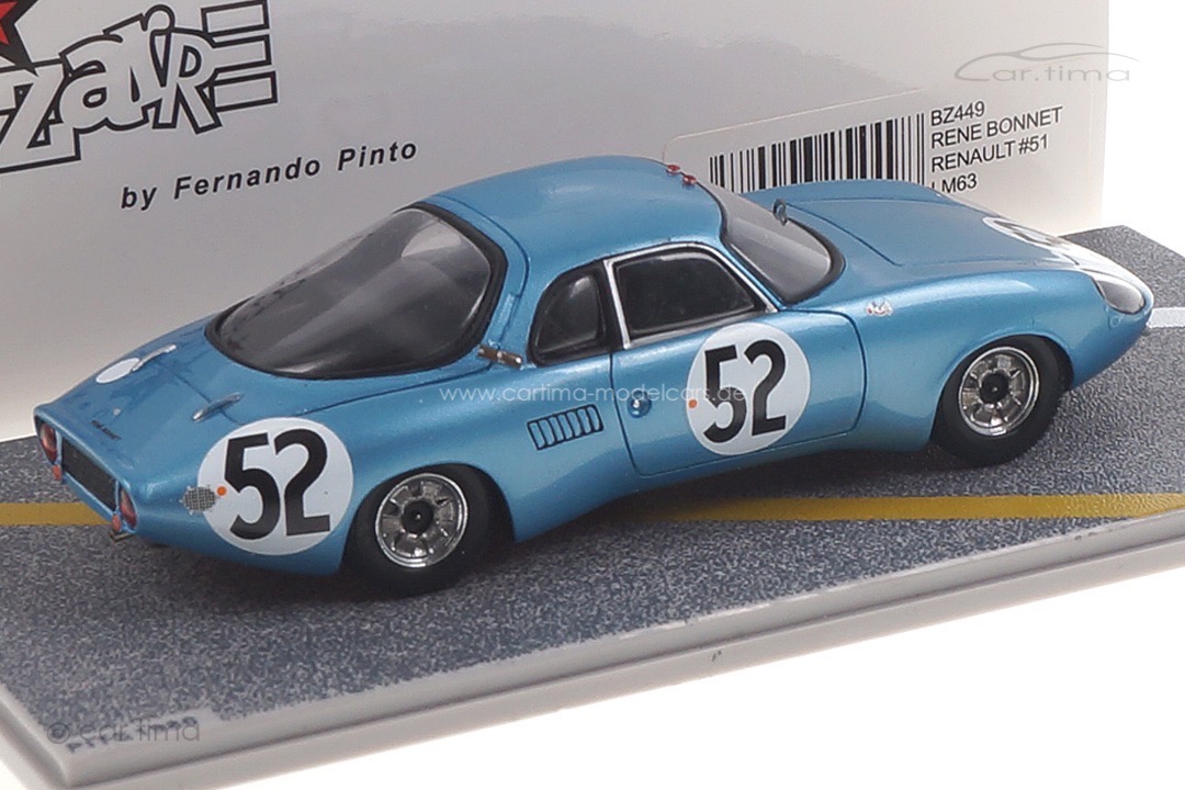 Rene Bonnet aerodjet LM6 Renault 24h Le Mans 1963 Manzon/Rolland Bizarre 1:43 BZ446 Rene Bonnet aerodjet LM6 Renault 24h Le Mans 1963 Manzon/Rolland Bizarre 1:43 BZ446