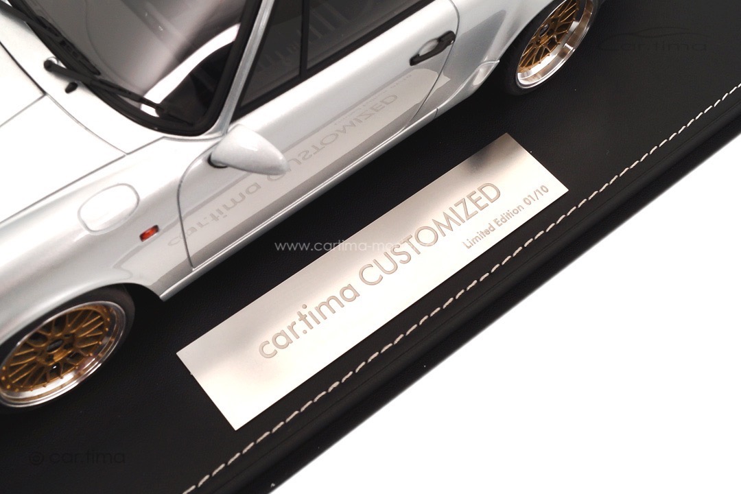 Porsche 911 (964) Carrera 2 Polarsilber BBS Le Mans Alufelgen car.tima CUSTOMIZED 1:18
