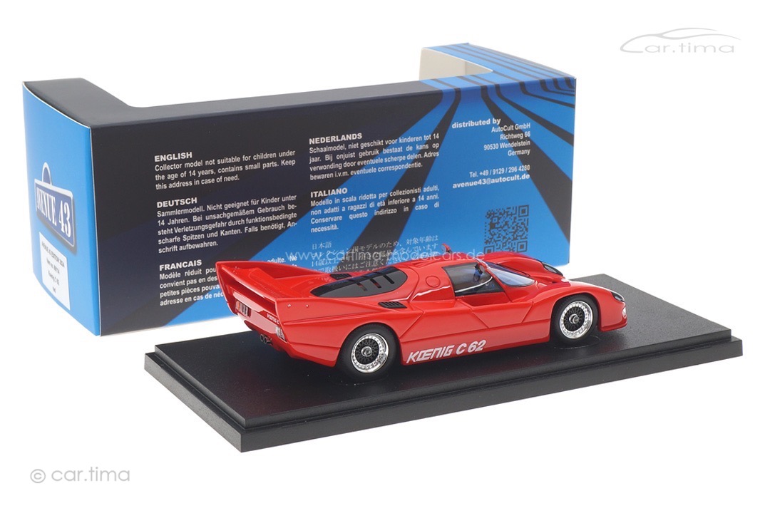Koenig C62 rot Avenue43 1:43 60114 Koenig C62 rot Avenue43 1:43 60114