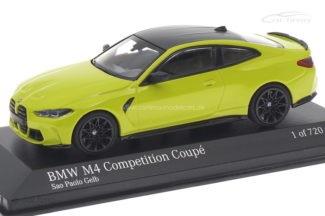 BMW M4 Competition Coupé 2020 Sao Paolo Gelb Minichamps 1:43 410020120 BMW M4 Competition Coupé 2020 Sao Paolo Gelb Minichamps 1:43 410020120