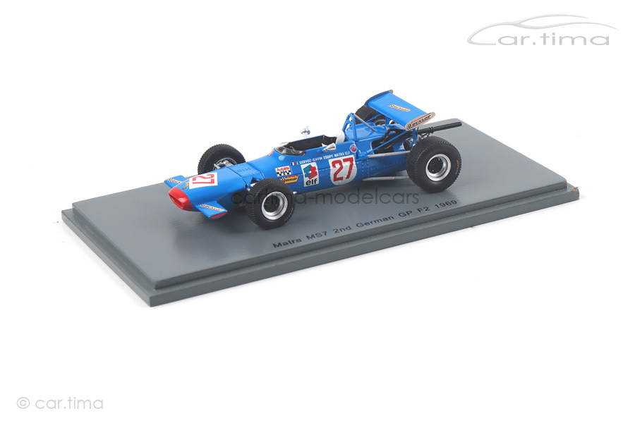 Matra MS7 F2 GP Deutschland 1969 Johnny Servoz-Gavin Spark 1:43 S4291 Matra MS7 F2 GP Deutschland 1969 Johnny Servoz-Gavin Spark 1:43 S4291