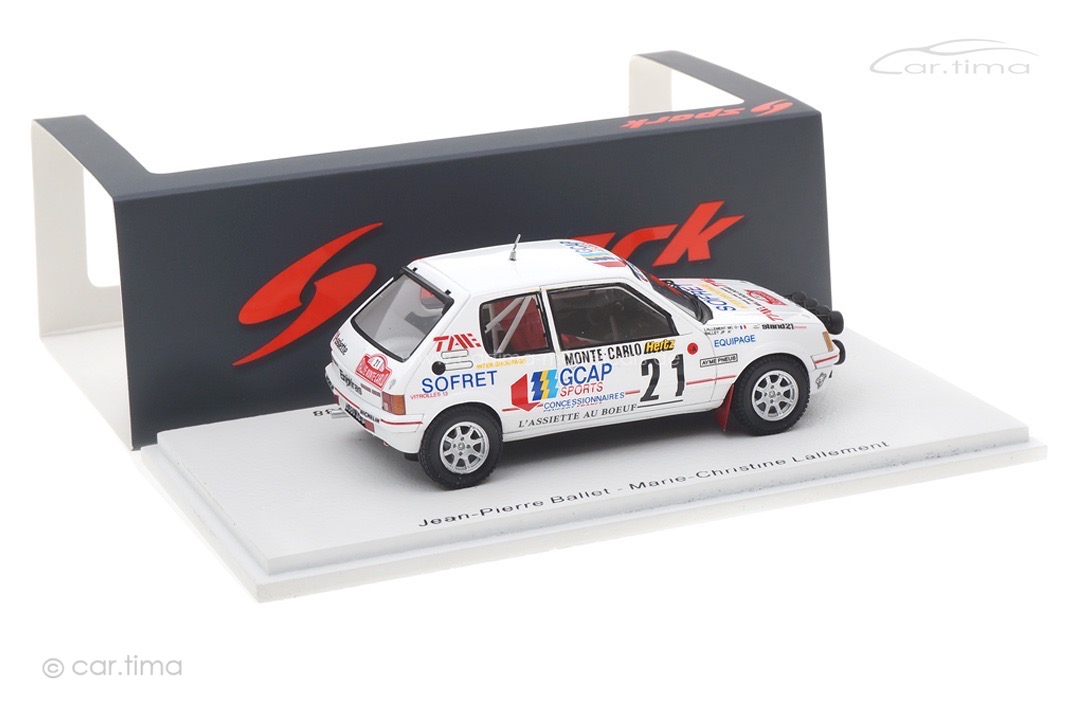 Peugeot 205 GTI Rally Monte Carlo 1988 Ballet/Lallement Spark 1:43 S9453 Peugeot 205 GTI Rally Monte Carlo 1988 Ballet/Lallement Spark 1:43 S9453