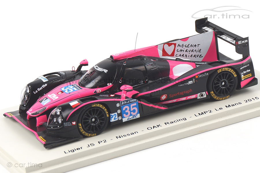 Ligier JS P2-Nissan 24h Le Mans 2015 Nicolet/Merlin/Maris Spark 1:43 S4650 Ligier JS P2-Nissan 24h Le Mans 2015 Nicolet/Merlin/Maris Spark 1:43 S4650