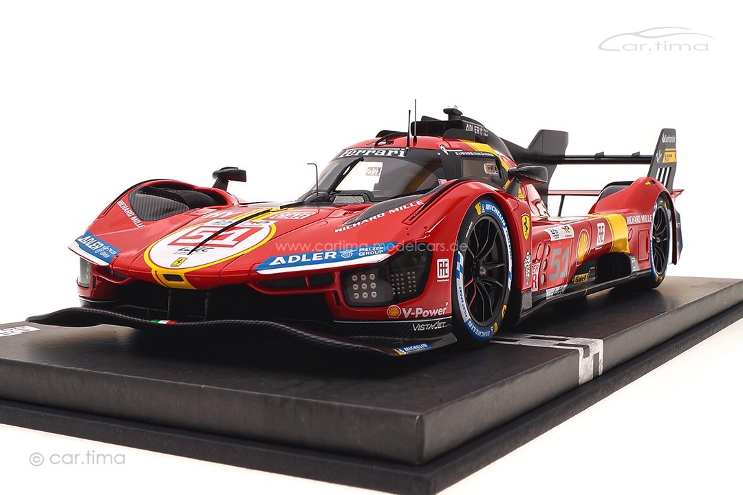 Ferrari 499P Winner 24h Le Mans 2023 Guidi/Calado/Giovinazzi BBR 1:18 P18239 Ferrari 499P Winner 24h Le Mans 2023 Guidi/Calado/Giovinazzi BBR 1:18 P18239