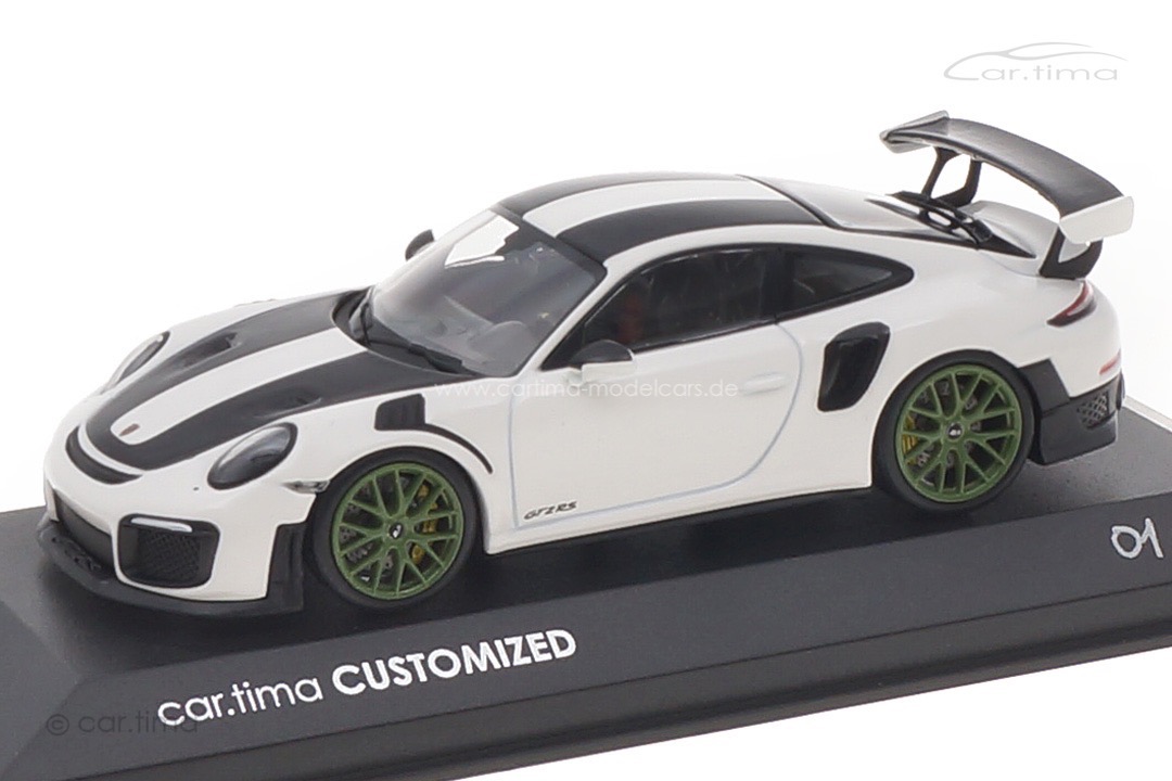 Porsche 911 (991 II) GT2 RS Weiß/Rad Olivgrün Minichamps car.tima CUSTOMIZED 1:43