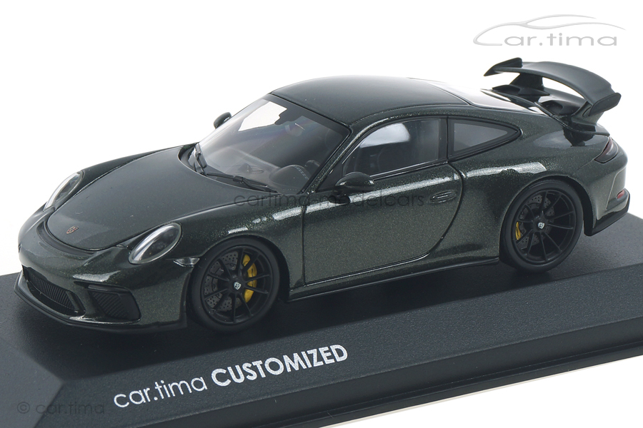 Porsche 911 (991 II) GT3 Oakgrün / Rad schwarz Minichamps car.tima CUSTOMIZED