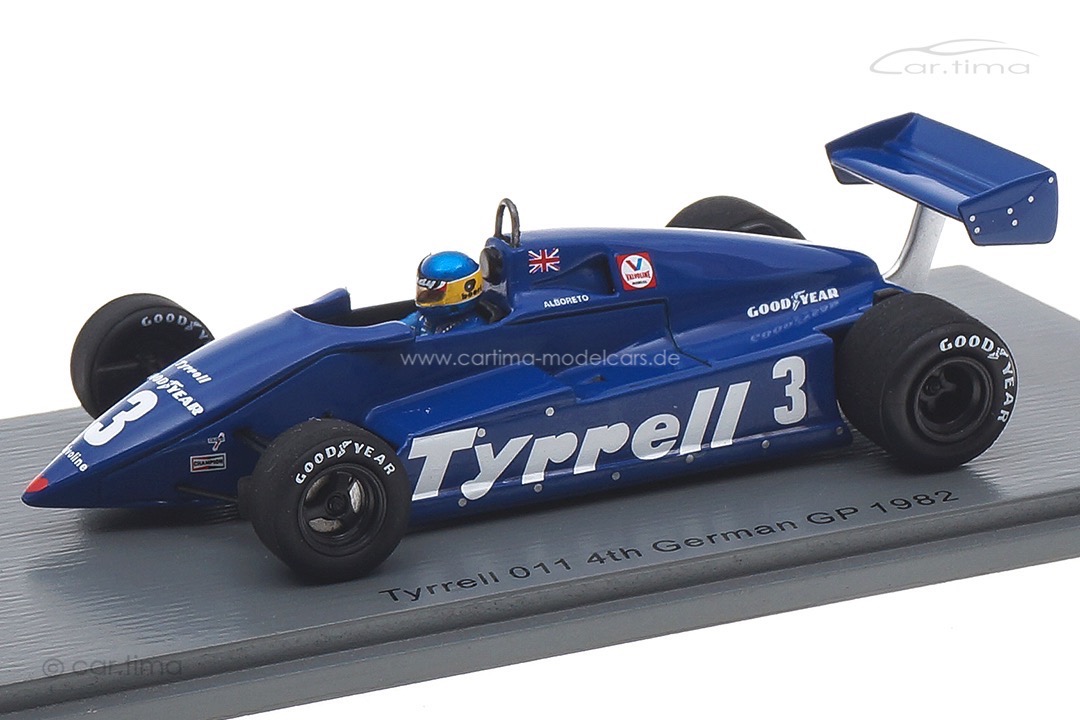 Tyrrell 011 GP Deutschland 1982 Michele Alboreto Spark 1:43 S7283