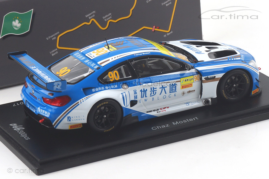 BMW M6 GT3 FIA GT World Cup Macau 2017 Chaz Mostert Spark 1:43 SA144 BMW M6 GT3 FIA GT World Cup Macau 2017 Chaz Mostert Spark 1:43 SA144