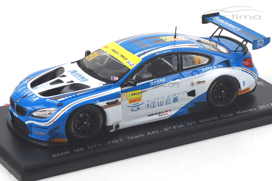 BMW M6 GT3 FIA GT World Cup Macau 2017 Marco Wittmann Spark 1:43 SA145 BMW M6 GT3 FIA GT World Cup Macau 2017 Marco Wittmann Spark 1:43 SA145