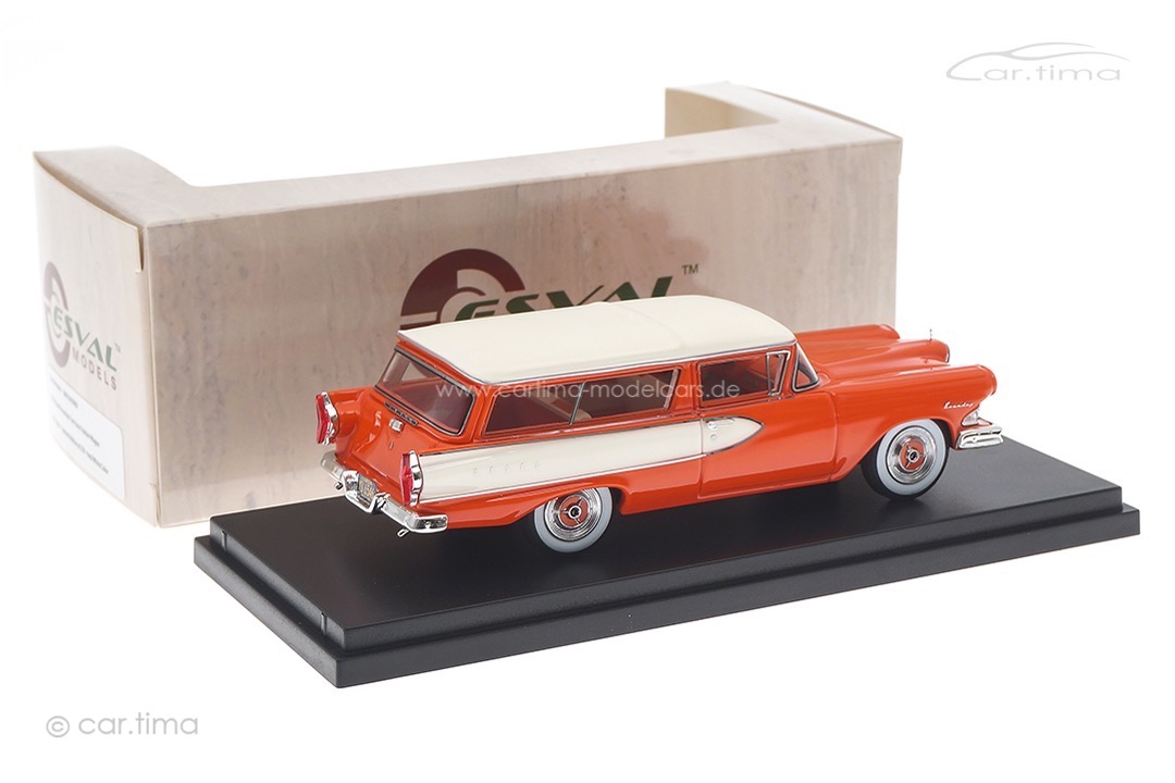 Edsel Roundup 2-türig Kombi rot/weiß 1958 Esval 1:43 EMUS43086B Edsel Roundup 2-türig Kombi rot/weiß 1958 Esval 1:43 EMUS43086B