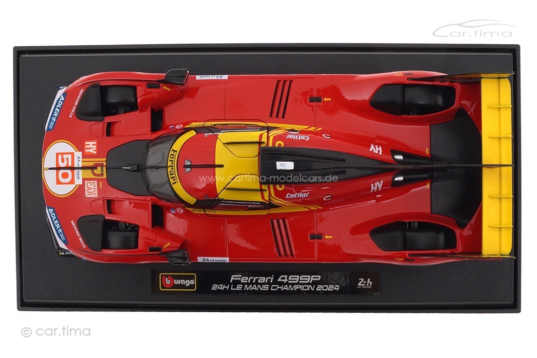 Ferrari 499P Winner 24h Le Mans 2024 Fuoco/Molina/Nielsen Bburago 1:18 18-16303-50 Ferrari 499P Winner 24h Le Mans 2024 Fuoco/Molina/Nielsen Bburago 1:18 18-16303-50