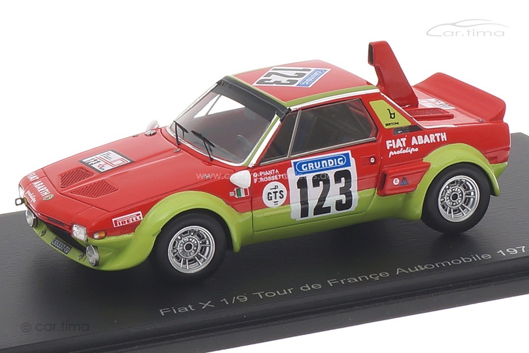 Fiat X 1/9 Abarth Tour de France Automobile 1974 Pianta/Rossetti Spark 1:43 SF264