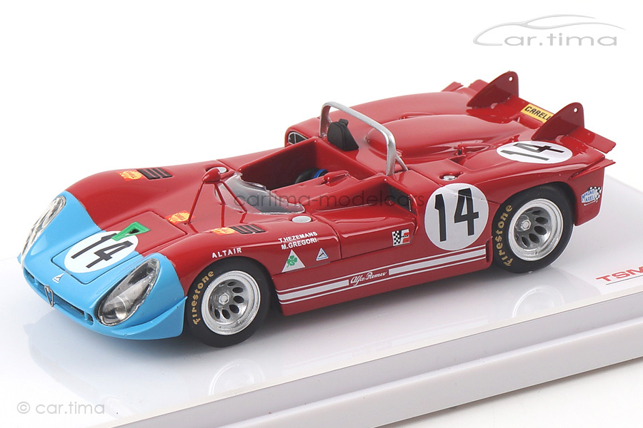 Alfa Romeo Tipo 33/3 Targa Florio 1970 Gregory/Hezemans TSM 1:43 TSM154365 Alfa Romeo Tipo 33/3 Targa Florio 1970 Gregory/Hezemans TSM 1:43 TSM154365