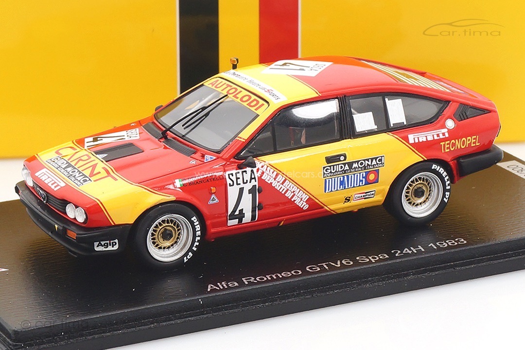 Alfa Romeo GTV6 24h Spa 1983 Brancatelli/Drovandi/Zapico Spark 1:43 SB545