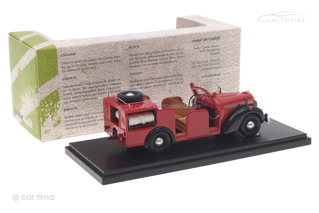 Opel Admiral Feuerwehr 1938 rot/schwarz autocult 1:43 12016 Opel Admiral Feuerwehr 1938 rot/schwarz autocult 1:43 12016