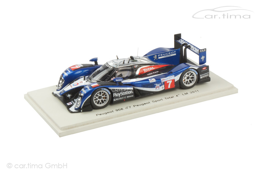 Peugeot 908 24h Le Mans 2011 Davidson/Gene/Wurz Spark 1:43 S2592