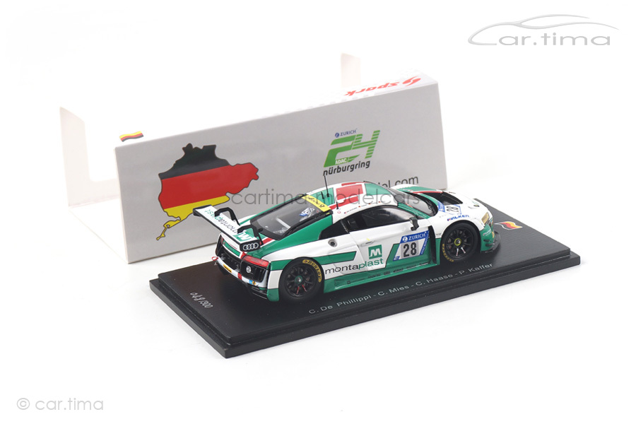 Audi R8 LMS 24h Nürburgring 2017 De Phillippi/Haase/Mies/Kaffer Spark 1:43 SG298