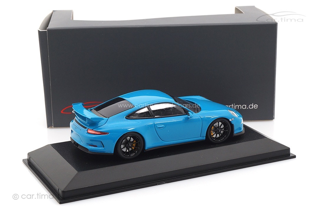 Porsche 911 (991) GT3 Rivierablau/Rad schwarz Minichamps car.tima CUSTOMIZED 1:43